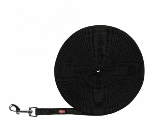 Trixie Schleppleine, gummiert - schwarz - 15 m/15 mm