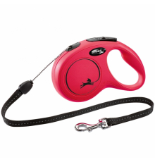 FLEXI Rollleine New CLASSIC Seil - 8m, bis 12kg - Rot