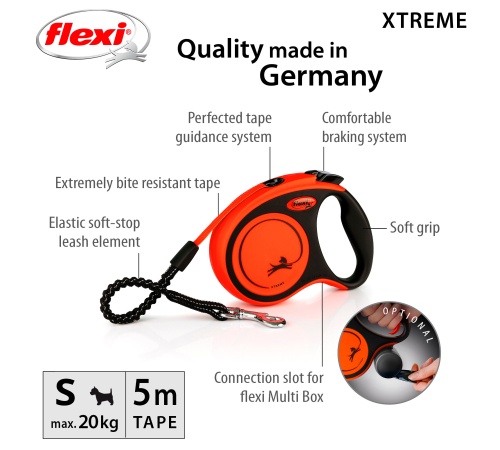 Flexi Rollleine XTREME Gurt - 5m / bis 20 kg