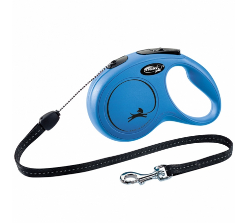 FLEXI Rollleine New CLASSIC Seil - 8m, bis 12kg - Blau