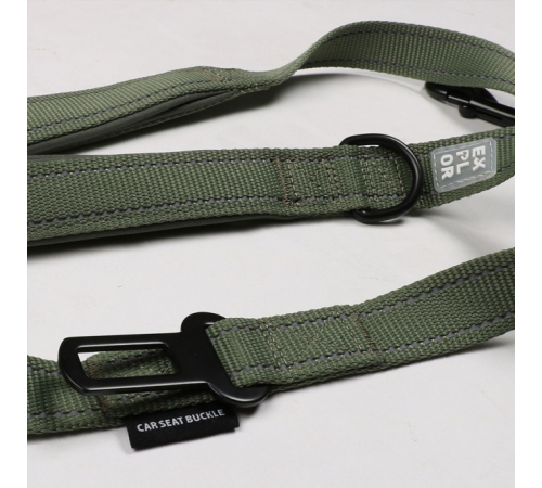 Duvoplus EXPLOR Ultimate Fit On-The-Road-Leine Classic - Undercover Green - 130cm - 16mm