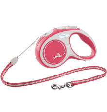 FLEXI Rollleine New COMFORT Seil - 5m, bis 12kg - rot