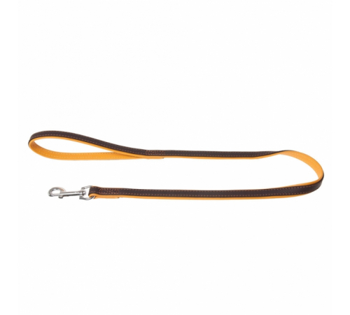Karlie Vintage Trend Leine - Dunkelbraun/Gelb - 110cm / 14mm