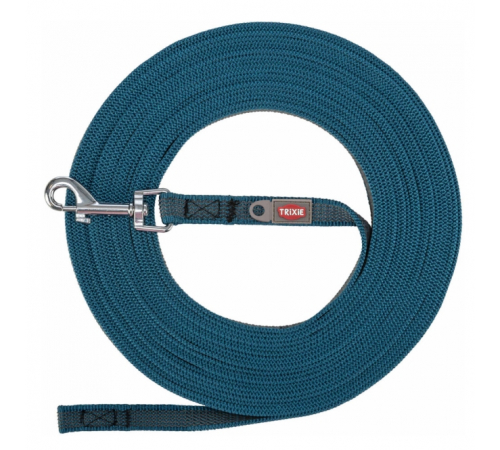 Trixie Schleppleine, gummiert - petrol - 15 m/15 mm