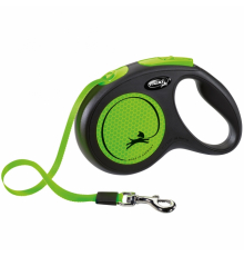 FLEXI New Classic Neon Gurt-Roll-Leine - M / Grün