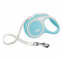 FLEXI Rollleine New COMFORT Gurt - 3m, bis 12kg - hellblau