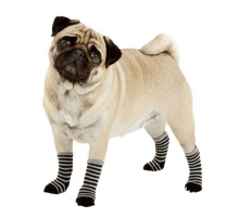 Karlie Doggy Socks Hundesocken 4er Set - Schwarz/Grau - L