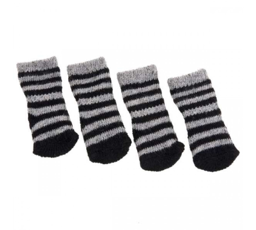 Karlie Doggy Socks Hundesocken 4er Set - Schwarz/Grau - M