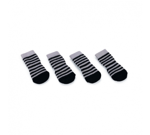Karlie Doggy Socks Hundesocken 4er Set - Schwarz/Grau - S