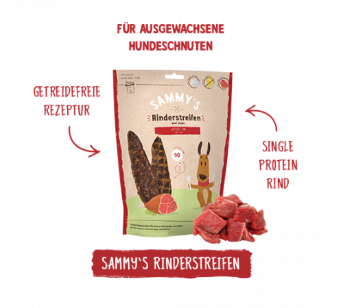 bosch Hundesnacks Sammy’s Rinderstreifen 190 g