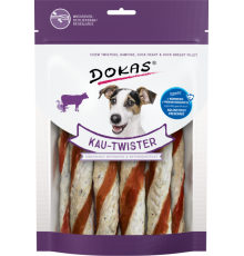 Dokas Dog Snack Kau Twister Rinderhaut, Entenherz & Entenbrust 200 g
