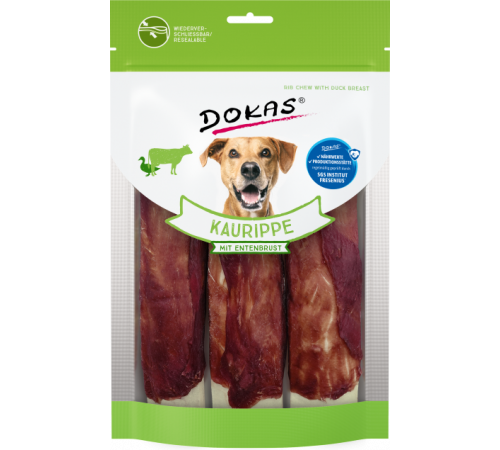 Dokas Dog Snack Kaurippe mit Entenbrust 210 g