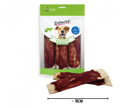 Dokas Dog Snack Kaurippe mit Entenbrust 210 g