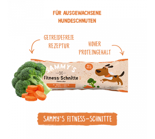 bosch Hundesnacks Sammy's Fitness-Schnitte mit Brokkoli & Karotten 25 g