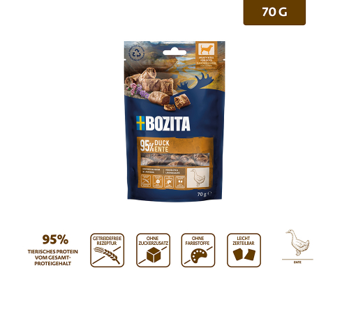 Bozita Hundesnack Meaty Bites Ente Single-Protein 70 g