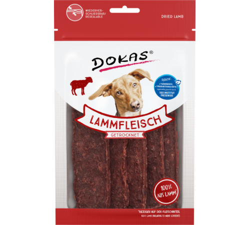 Dokas Dog Snack Lammfleisch getrocknet 70 g
