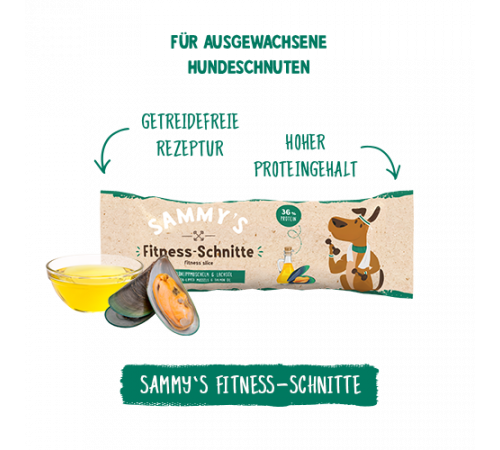 bosch Hundesnacks Sammy's Fitness-Schnitte mit Grünlippmuscheln 25 g