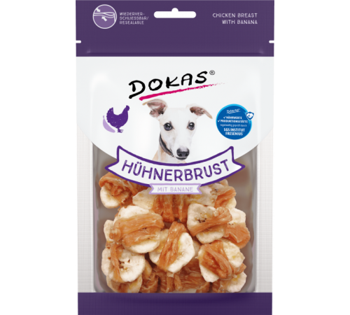 Dokas Dog Snack Hühnerbrust mit Banane 70 g