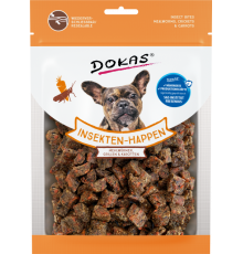 Dokas Dog Snack Insekten-Happen Mehlwürm, Grille, Karotte 100 g