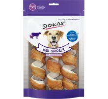Dokas Dog Snack Kau-Spirale mit Hühnerbrust (3 Stück) 110 g