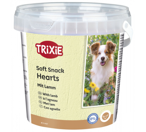 Trixie Soft Snack Hearts mit Lamm 500 g Eimer