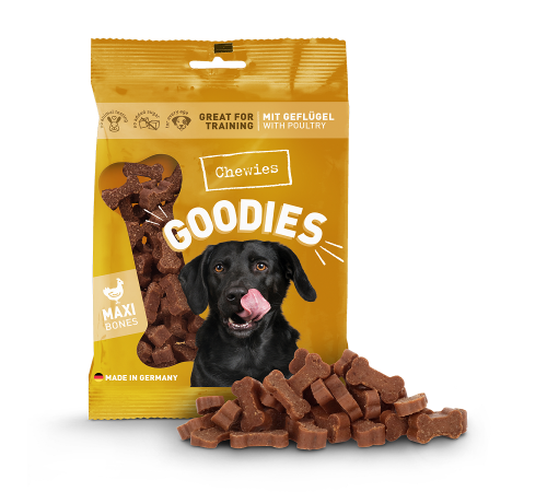 Ласощі для собак - Chewies Goodies Maxi mit Geflügel 200 g