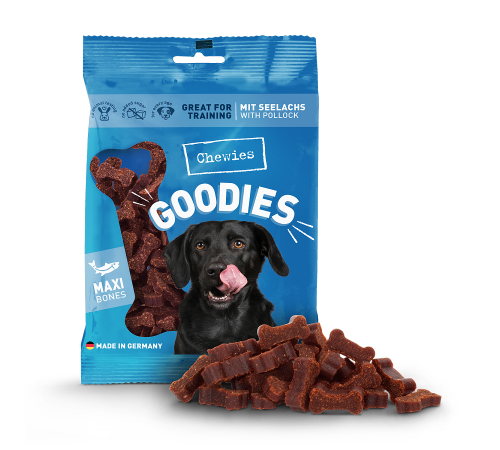 Лакомство для собак - Chewies Goodies Maxi mit Seelachs 200 g