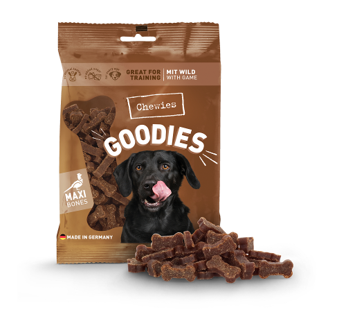 Ласощі для собак - Chewies Goodies Maxi mit Wild 200 g