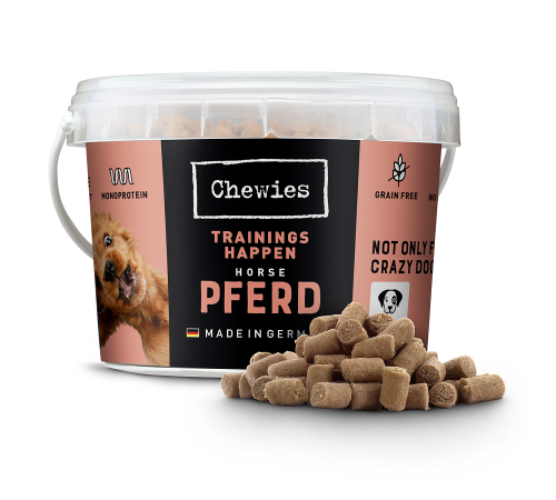 Ласощі для собак - Chewies Trainings-Happen Pferd 300 g