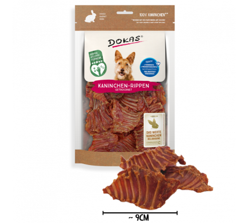 Dokas Dog Snack Kaninchen-Rippen 100 g