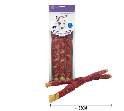 Dokas Dog Snack 1m Kaurolle mit Ente 315 g