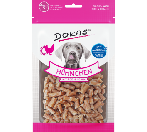 Dokas Dog Snack Hühnchen mit Reis und Sesam 70 g