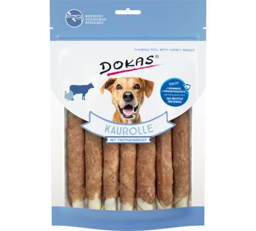 Dokas Dog Snack Kaurolle mit Truthahnbrust 190 g