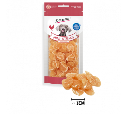 Dokas Dog Snack Mini Steaks Hühnerbrust 50 g