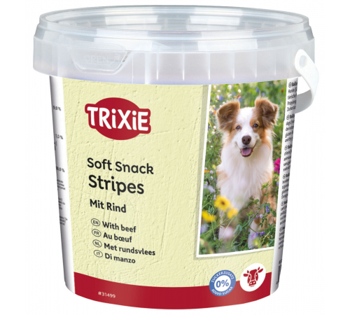 Trixie Soft Snack Stripes mit Rind 500 g Eimer