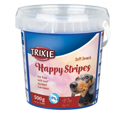 Trixie Soft Snack Stripes mit Rind 500 g Eimer