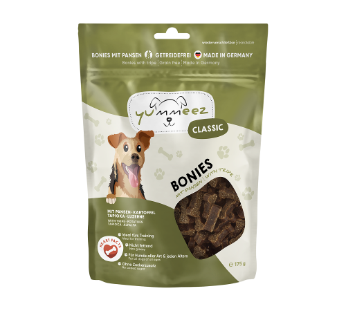 Hundesnack - Yummeez CLASSIC BONIES Pansen 175 g