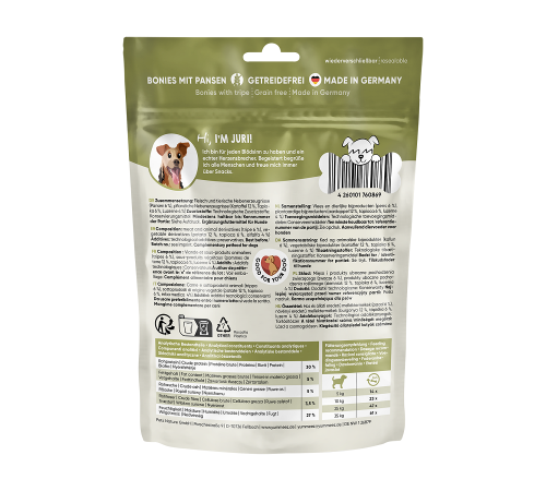 Hundesnack - Yummeez CLASSIC BONIES Pansen 175 g