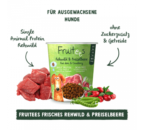 bosch Fruitees Hundesnack Rehwild & Preiselbeere 200 g