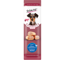 Dokas Dog Snack Hühnchen-Rolle mit Rind 10 g
