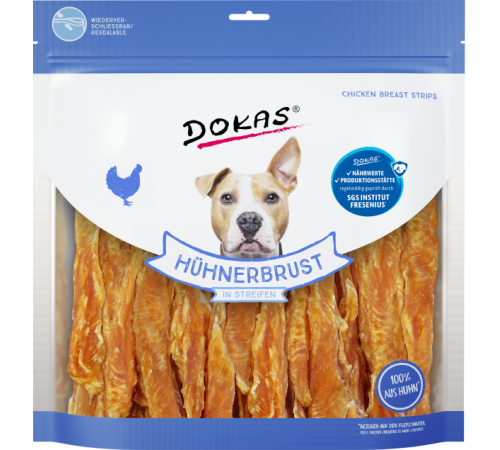 Dokas Dog Snack Hühnerbrust in Streifen 900 g