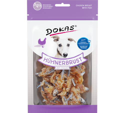 Dokas Dog Snack Hühnerbrust mit Fisch 70 g