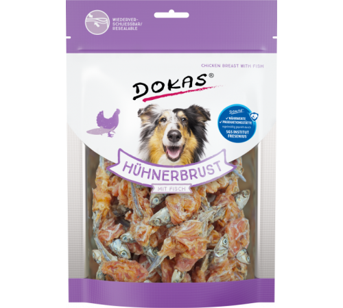 Dokas Dog Snack Hühnerbrust mit Fisch 220 g