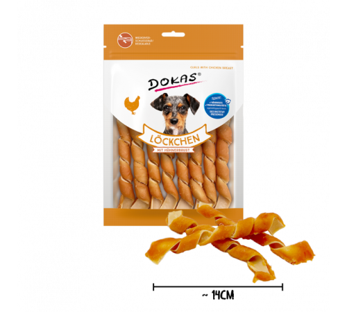 Dokas Dog Snack Löckchen mit Hühnerbrust 120 g