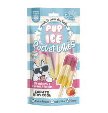 Pup Ice Strawberry & Banana Rocket Lollies M - 2 Stück
