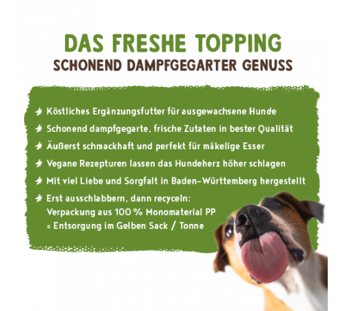 bosch Freshe Schnauze Topping knackig grünes Ackergemüse 200 g