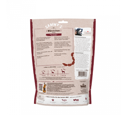 bosch Hundesnacks Sammy's Würstchen Wasserbüffel 240 g
