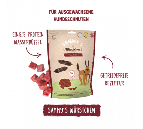 bosch Hundesnacks Sammy's Würstchen Wasserbüffel 240 g