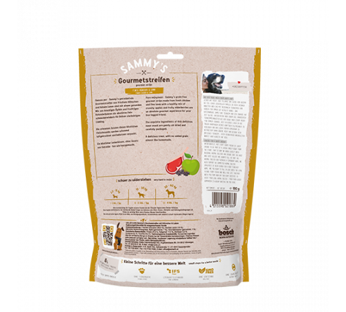 bosch Sammy’s Hundesnacks Gourmetstreifen Hühnchen & Lamm 180 g