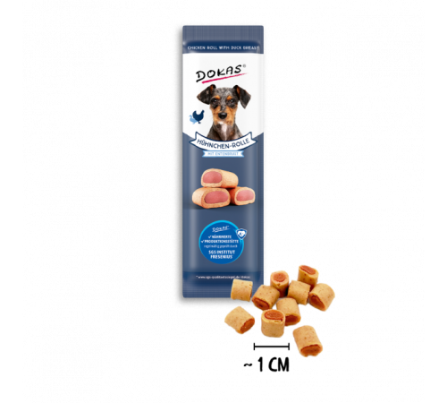 Dokas Dog Snack Hühnchen-Rolle mit Ente 10 g